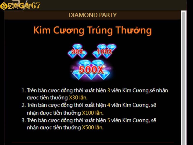 Combo trúng thưởng kim cương Combo trúng thưởng kim cương